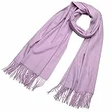 DonDon Schal Damen Winter Wollschal Winterschal groß und flauschig 200 x 70 cm - Flieder