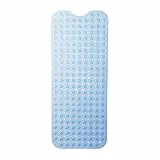 Relaxdays Badewannenmatte, extra große Badewanneneinlage mit Saugnäpfen, waschbare Wannenmatte, BxT: 97 x 39 cm, blau