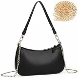 Aucuu Kleine Handtasche Damen, Clutch-Handtaschen mit Kette, Mini Hobo Bag, Retro Schultertasche für Damen, Kleine Umhängetasche mit Reißverschluss
