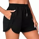 Litherday Shorts Damen Sommer Sportshorts Kurz Hosen Lässige Jogginghose Baumwolle Running Shorts Gym Fitness Shorts Kurz Sporthose Jogginghose