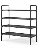 Kitsure Schuhregal für Schrank, stabile Schuhablage für den Eingangsbereich, platzsparendes kleines Schuhschrank Schmal und Schuhschrank, 70.0 cm Wide - 4 Tier, schwarz