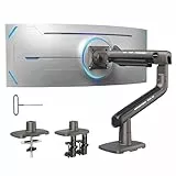 HUANUO Monitor Halterung für Ultrawide-Bildschirme bis 49 Zoll, Hält 18 kg, Ultrawide Bildschirmhalterung, Vollständig Verstellbarer Monitorarm mit C-Klemme, Durchbruchbasis, max. VESA 100x100mm