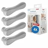 reer HandleGuard Türgriffschutz, Türklinkenpuffer, Türstopper gegen Stoßverletzungen an Türgriffen, Vorteilspack 4 Stück