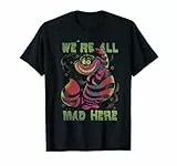Disney Alice In Wonderland Cheshire Cat Neon All Mad Here T-Shirt