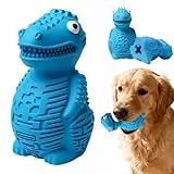 Tbintul Hundespielzeug Gummi Dino, langlebiges Kauspielzeug für Hunde, Zahnpflege & Leckerli-Spielzeug, Zähes kauspielzeug für Aggressive kauer, für kleine, mittlere & große Hunde