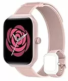 TOOBUR Smartwatch mit Telefonfunktion, 1.95' Fitnessuhr mit Herzfrequenz Schlafüberwachung Schrittzähler IP68 Wasserdicht Kompatibel mit Android & iOS für Damen 44mm Duale Träger