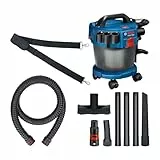 Bosch Professional 18V System Industriestaubsauger Gas 18V-10 L (ohne Akku, 1,6 m Schlauch, 3 Verlängerungsrohre, im Karton), Blau