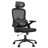 SIHOO M102C Bürostuhl Ergonomisch Schreibtischstuhl, Drehstuhl mit 3D-Armlehnen, Hohe Rückenlehne Lendenwirbelstütze Nach Oben und Unten, Höhenverstellung und Wippfunktion Schwarz
