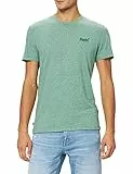 Superdry Herren Essential T-Shirt aus Bio-Baumwolle mit Logo Leuchtend Grün Gesprenkelt L