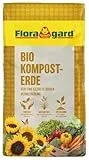Floragard Bio Kompost-Erde 50 Liter – Pflanzerde für Blumen, Gemüse und Gehölze – mit Bio-Dünger - Gartenerde, erdfarben, 121780