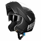 Westt Klapphelm Motorrad ECE 22.06 Zertifiziert – Integralhelm mit Sonnenblende & Visier, Motorradhelm für Damen & Herren, Jethelm mit Kinnschutz, waschbares Innenfutter, für Roller, Scooter & Moped