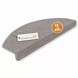 Kettelservice-Metzker Stufenmatten Treppe Rambo, 15er Set, halbrund, Taupe, ca. 65 x 24 x 4 cm, Flor 6 mm, Trittschall ~20 dB, Polypropylen, PVC-Winkel, gekettelte Kanten