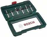 Bosch Accessories 6tlg. Hartmetall Fräser Set (für Holz, Ø-Schaft 8 mm, Zubehör Oberfräse)