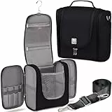 BOACAY Extra Große Kulturbeutel für Damen, Herren, Kinder, Kulturtasche mit Henkel, Reise Kosmetiktasche zum Aufhängen, Schminktasche, Waschtasche