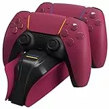 snakebyte PS5 Controller Ladestation -pink - 2Std. Ultra-Schnellladung für 2 DualSense-Controller, Überladungsschutz, TÜV Süd-geprüft & 5 Jahre Garantie, PlayStation 5-Design, inkl. Kabel