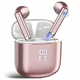 KI Übersetzer Kopfhörer, 3-in-1 Bluetooth 5.4 Sprachübersetzer mit Simultanübersetzung, 165 Sprachen und 8 Modi, ENC Rauschunterdrückung Echtzeit Übersetzer Ohrhörer mit App für Lernen/Business Rose