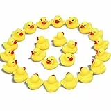 Novelty Place Gummiente Ducky Baby Badespielzeug für Kinder (24 Stück)