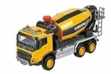 Majorette - Volvo Betonmischer (19 cm) – Premium Spielzeugauto für Kinder ab 3 Jahren, viele Funktionen, Baustellenfahrzeuge für Mädchen und Jungen, Gelb