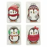 Handwärmer Taschenwärmer Sets Fingerwärmer, gegen kalte Hände im Winter (4er Set Süße Pinguine)