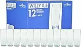 Van Well Willibecher 0,5l 12er Set - Premium Biergläser 0,5 Liter - Robust, Spülmaschinengeeignet, Geeicht - Pint Gläser in Gastronomiequalität