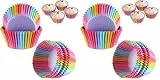 200 Stück muffinförmchen papier cupcake formen Regenbogen Papier muffinform für Dessert Hochzeit Geburtstag Party (Packung mit 2)