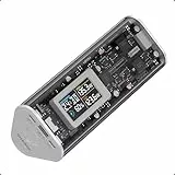 SHARGEEK 170 Powerbank USB C, Ladegerät Tragbar 24000mAh mit Smart Display, Akkupack Transparenter Wasserdicht 3 Anschlüsse für MacBook Pro, iPhone 16/15/14/13, Schnelllade Power Bank