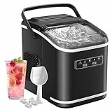 Eiswürfelmaschine, Acmeenjoy Eiswürfelbereiter Ice Maker 9 Eiswürfel in 6-8 Minuten, 12 KG in 24 H, Selbstreinigende Eiswürfelmaschine Kleine für Küche, Büro, Bar und Party