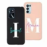 Personalisieren Sie Ihre Flüssigsilikon-Schutzhülle für OPPO mit Anfang und Name, Seiden-weiche Haptik, personalisierbare Schutzhülle, [Sturzschutz] (OPPO A72 - A52 - A92)