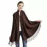 vimate Pashmina Stola Wraps, Soft Coffee Brown Pashima Schals und Wraps für Abendkleider (DE-Coffee)