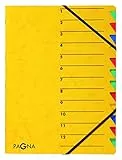 Pagna Ordnungsmappe Easy (Sammelmappe, 12 Fächer, 1-12) gelb