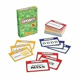 Gibsons Dingbats to Go Mind-Bending Brain Teasers Word Game - Green Box with 100 Puzzle Cards, Fun Family Travel Game for Kids & Children Ages 10+, 13x9x2.5cm, 1+ Players