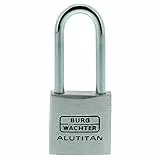 Burg-Wächter Vorhangschloss, Vorhängeschloss mit Schlüssel, Duo Set, 3,7 mm Bügelstärke, massives Aluminiumschloss, Innenwerk rostfrei, Gehärtet, Alutitan Duo 770 HB 20 26 SB