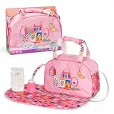 BABY born Wickeltasche mit Wickelunterlage, Windel & Fläschchen – Puppenpflegeset als Umhängetasche