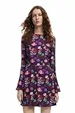 Desigual Women's Woman Woven Long Sleeve Dress, RED, Large