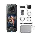 Insta360 X5 Must-Have-Bundle - wasserdichte 8K 360°-Kamera, Führend bei wenig Licht, Unsichtbarer Selfie-Stick-Effekt, robuste & auswechselbare Linsen, 3 h Akku, Integr. Windschutz, Stabilisierung