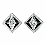 Yinsen Schwarz Ohrringe, Zirkonia Ohrstecker Silber 925 Damen, Hypoallergen Schwarz Unisex Ohrringe Herren Geburtstags Geschenk