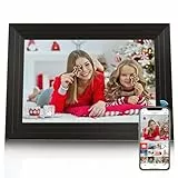 Aorpdd Digitaler Bilderrahmen WLAN 10.1 Zoll, HD IPS-Touchscreen Elektronischer Bilderrahmen mit 32 GB Speicher, Automatische Bilderdrehung,Teilen Sie Momente sofort über Frameo App von überall
