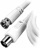 Vivanco SAT Empfängeranschlusskabel F-Stecker  Koaxkupplung, 1,5m