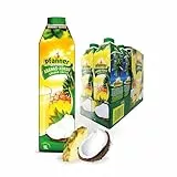 Pfanner Ananas Kokos Getränk (8 x 1 l) – Ananassaft und Kokoswasser – Fruchtgetränk im Vorratspack – Getränk mit mind. 25 % Fruchtgehalt
