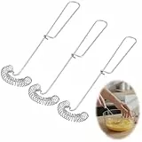Spiralbesen, 3 Stück Edelstahl Spiralbesen, Rührblitz zum Schlagen von Eiern, Mehl und Butter, Quirl Küche für Backen und Kochen