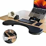 R-Go Armlehnenstütze, Ergonomisch Unterarmstütze, zum Anklemmen, Ellenbogen-Armlehne, Schreibtischverlängerung für Zuhause und Büro, einfaches Tippen und Schmerzlinderung, Schwarz