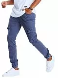 Leif Nelson Herren Hose Jeans Stretch Jeanshose Chino Cargo Chinohose Jogger Freizeithose Stretch Slim Fit LN9285; W38L32, Blau