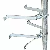 Premium X Mauerhalter 30cm Stahl verzinkt SAT Wandabstandshalter Wandbefestigung Stangenbefestigung Masthalter Wand für Mast bis Ø 60mm Halterung Satellitenschüssel Antenne