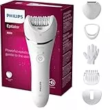 Philips Epilierer Series 8000, kabelloser Nass- und Trockenepilierer für Beine und Körper, Haarentfernungsgerät, mit 6 Zubehörteilen, Modell BRE715/00