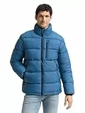 TOM TAILOR Herren 1046974 Puffer-Jacke aus wasserabweisendem Material, 38224-Real Teal Blue, XL