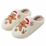 papasgix Hausschuhe mit Fröhliches Gesicht Damen Herren Winter Plüsch Pantoffeln Cartoon Bequeme Warme Pantoffeln Trendiger Slipper drinnen und draußen