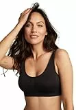 Jockey Modern Micro Seamfree Padded Bralette - gepolsterter Damen BH ohne Bügel, Bustier mit herausnehmbaren Cups, ohne störende Nähte, in Schwarz