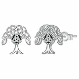 Yinsen Lebensbaum Ohrringe Silber 925 für Damen Hypoallergen Ohrstecker mit Geschenkbox,Schmuck Geschenk für Frauen
