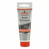 NIGRIN Performance Metall Politurpaste, 75 ml Tube, entfernt Flecken, Rost und Verunreinigungen von Metall-Oberflächen, weiß