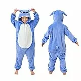 Unsoprstvs Schlafanzug Kinder – Weiches Tier Kostüm Pyjama mit Kapuze für Jungen & Mädchen (11-12 Jahre) | Perfekt für Fasching, Karneval Schlafpartys